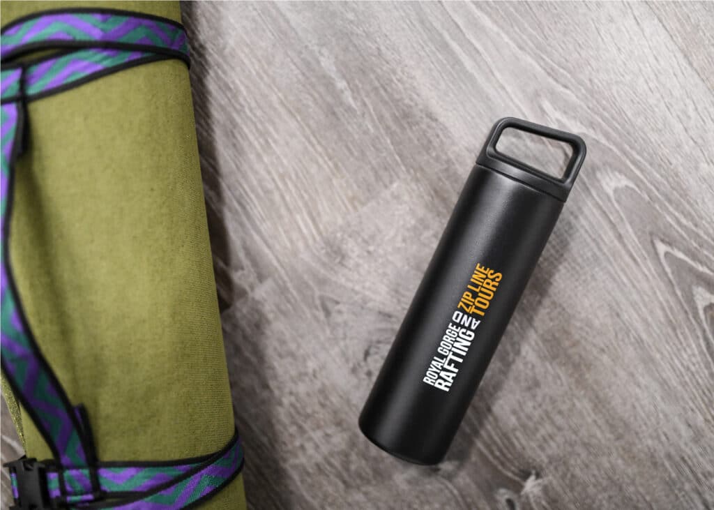 Branded reusable water bottle